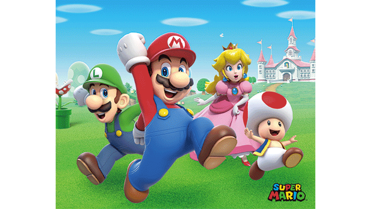 Cuadro 3D Super Mario: Group Run
