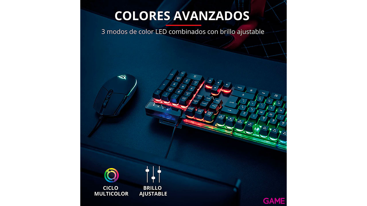 Trust GXT 838 Azor Teclado+Ratón LED Multicolor - Pack Gaming-5