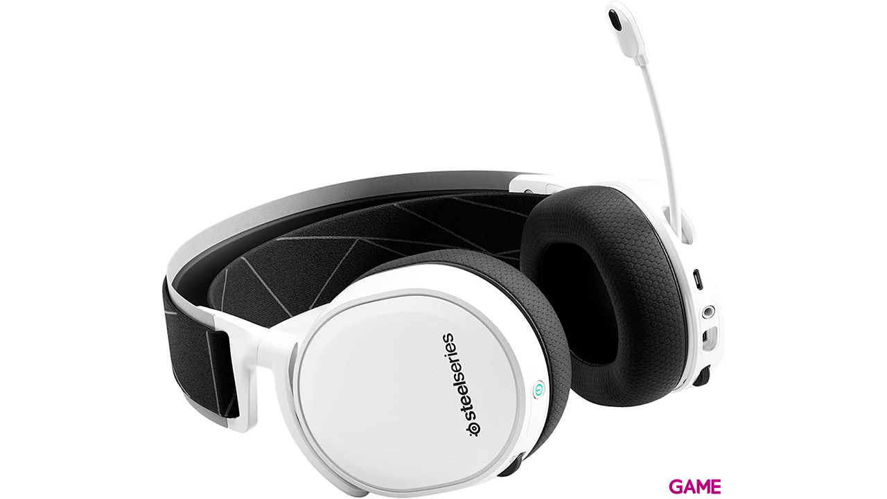 SteelSeries Arctis 7 Blanco (2019 Edition) WirelessWireless PC-PS4-PS5-XBOX-SWITCH-MOVIL - Auriculares Gaming Inalámbricos-5