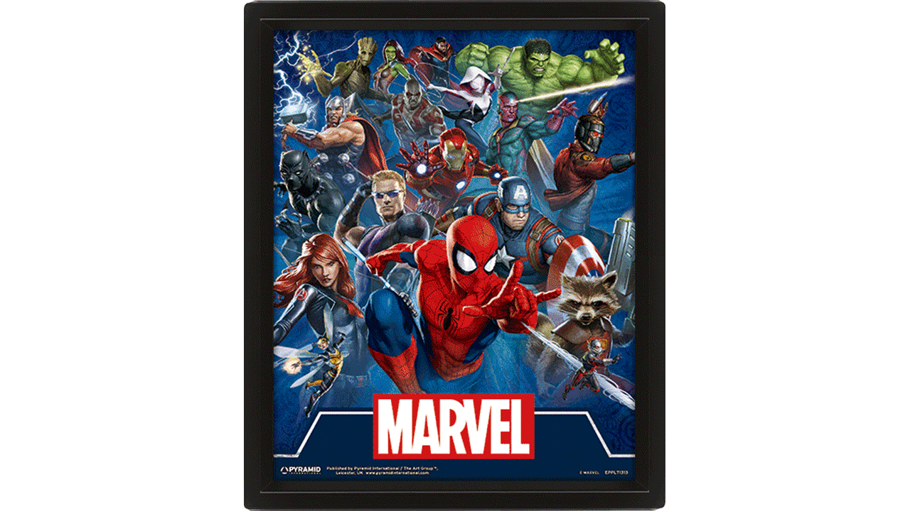 Cuadro 3D Marvel: Cinematic Icons
