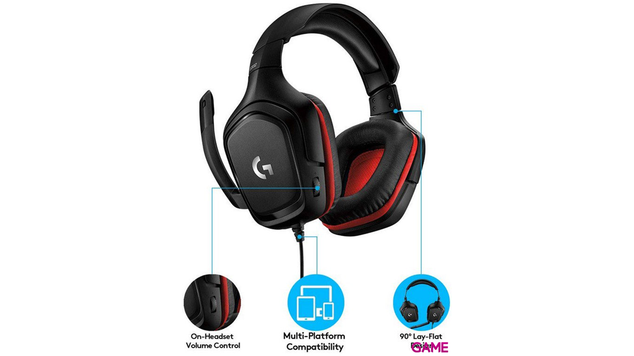 Logitech G332 PC-PS4-PS5-XBOX-SWITCH-MOVIL - Auriculares Gaming-4