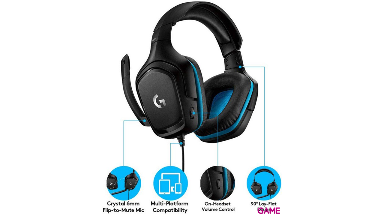 Logitech G432 7.1 PC-PS4-PS5-XBOX-SWITCH-MOVIL - Auriculares Gaming-3