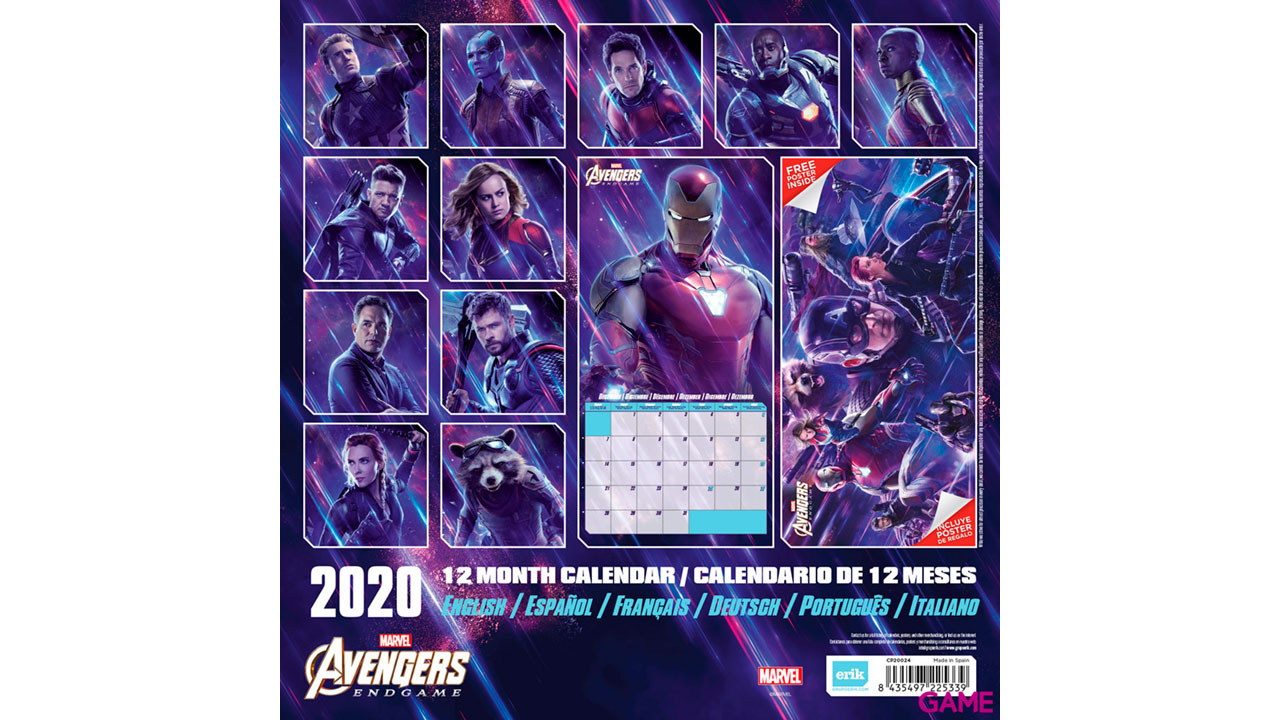 Calendario 2020 Marvel Avengers-1