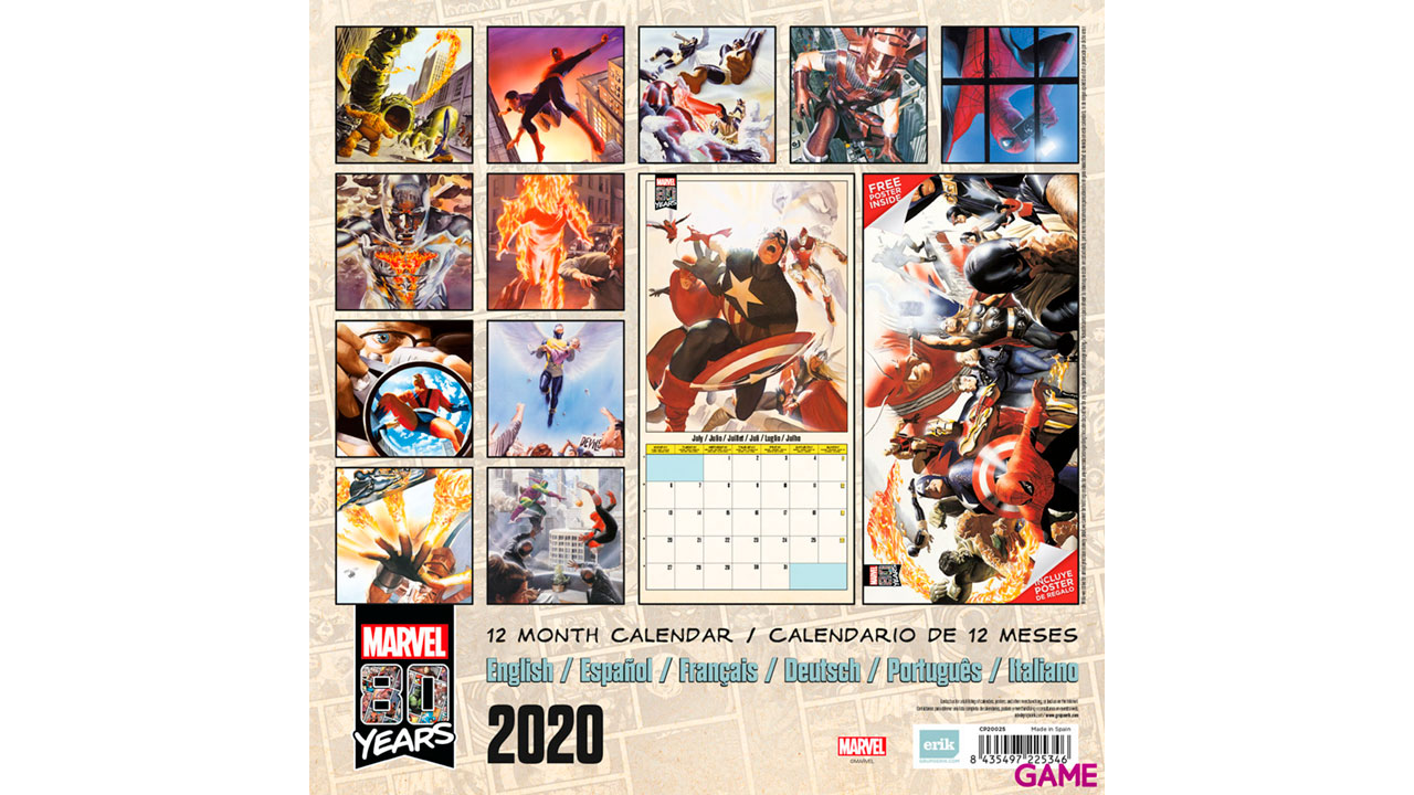 Calendario 2020 Marvel Comics-1
