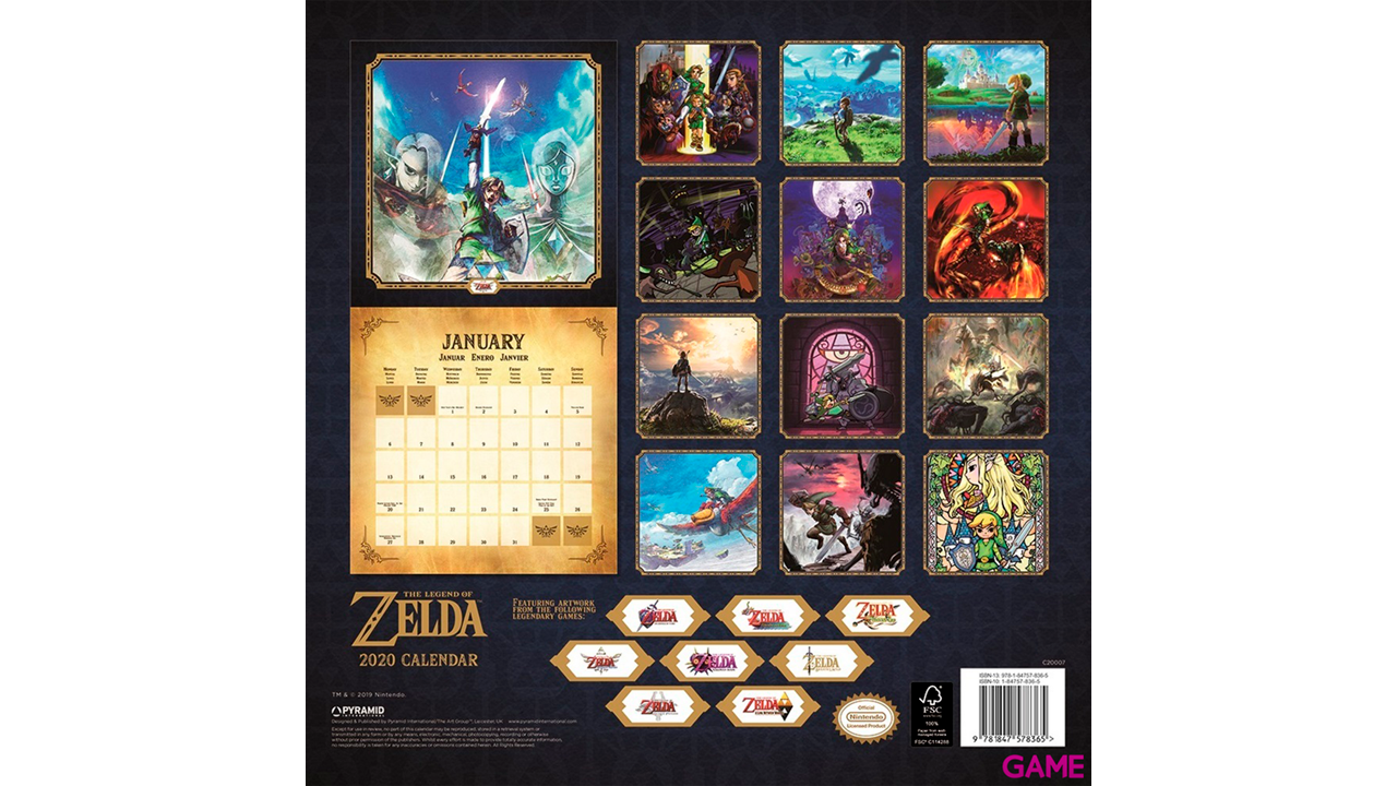 Calendario 2020 The Legend of Zelda-1