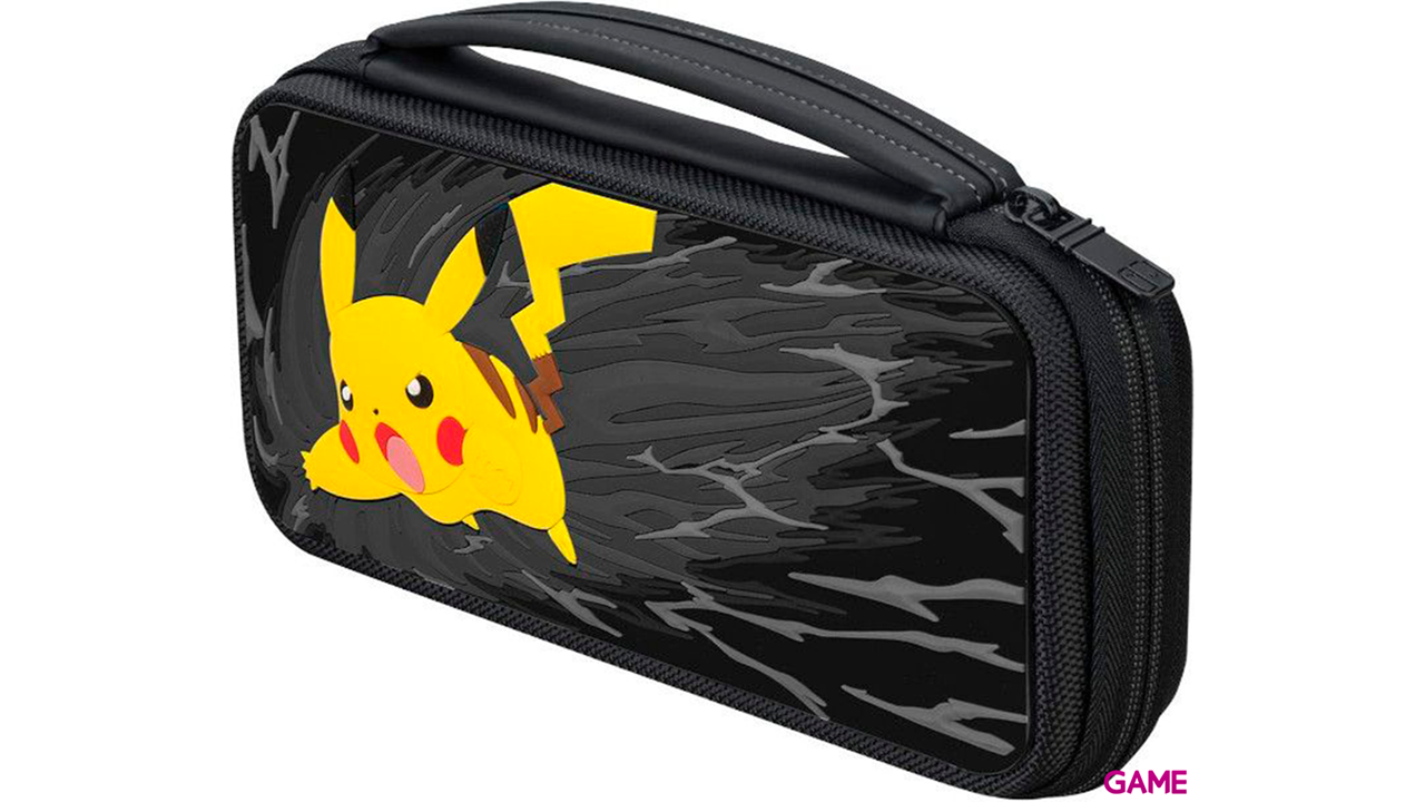 Funda PDP Deluxe Travel Case Pikachu Greyscale -Licencia oficial--0
