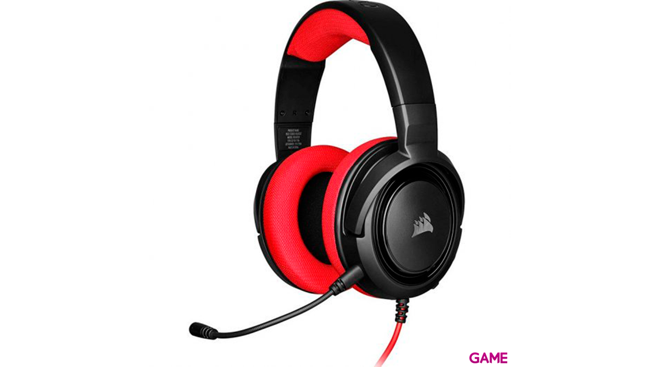 CORSAIR HS35 Red PC-PS4-PS5-XBOX-SWITCH-MOVIL - Auriculares Gaming-0