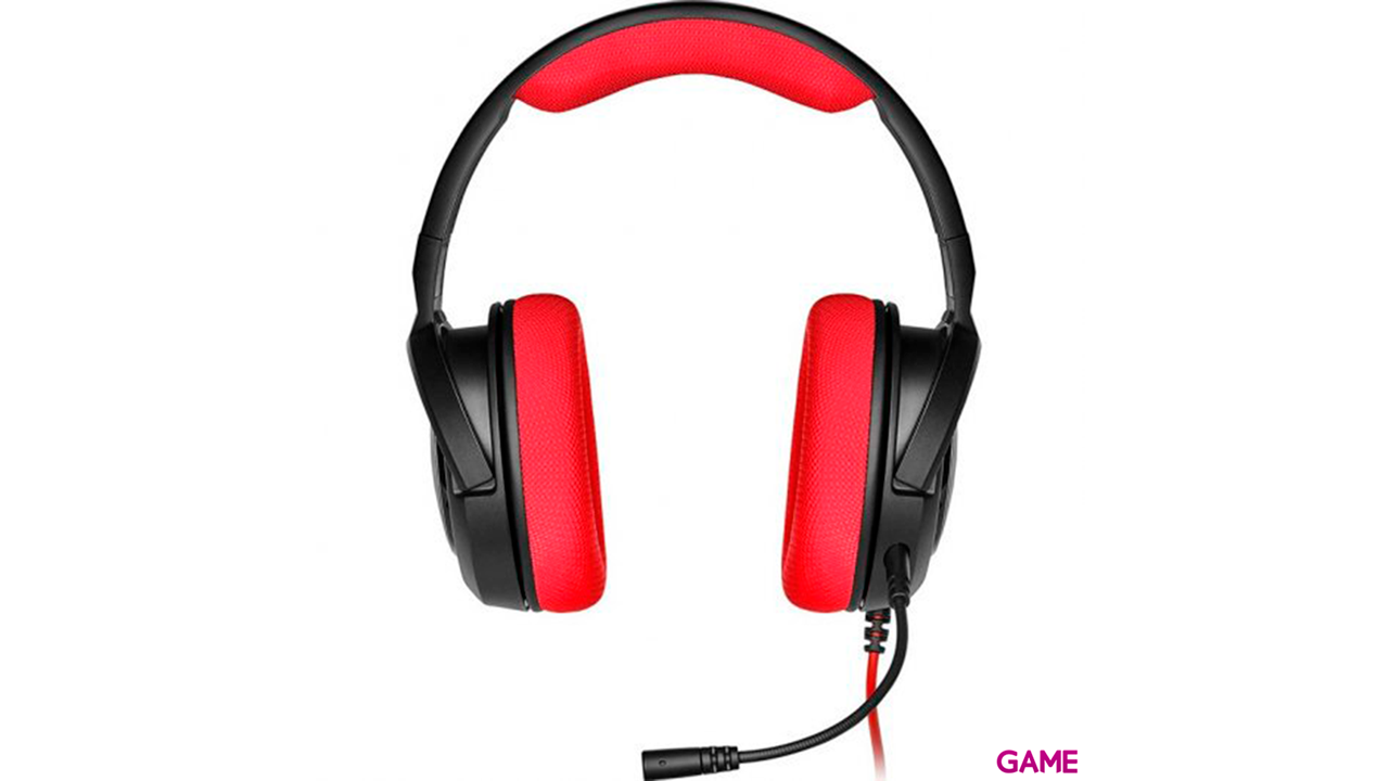CORSAIR HS35 Red PC-PS4-PS5-XBOX-SWITCH-MOVIL - Auriculares Gaming-1