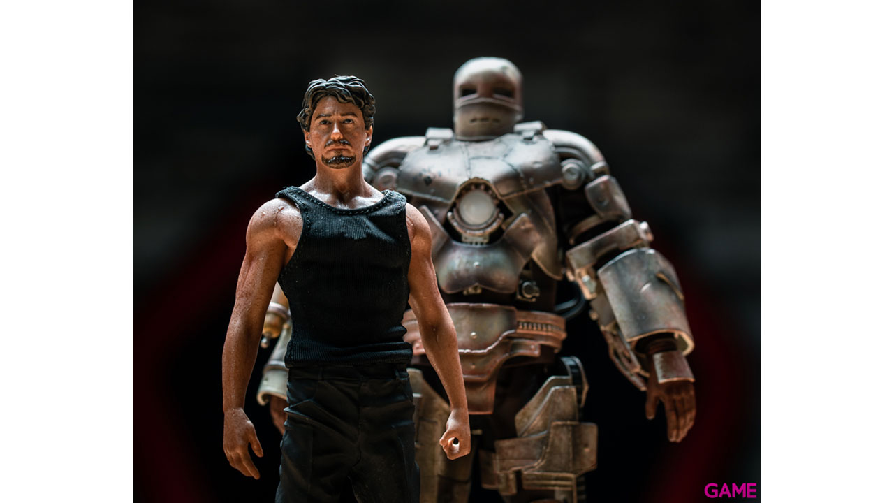 Estatua Iron Studios: Tony Stark y MKI-0
