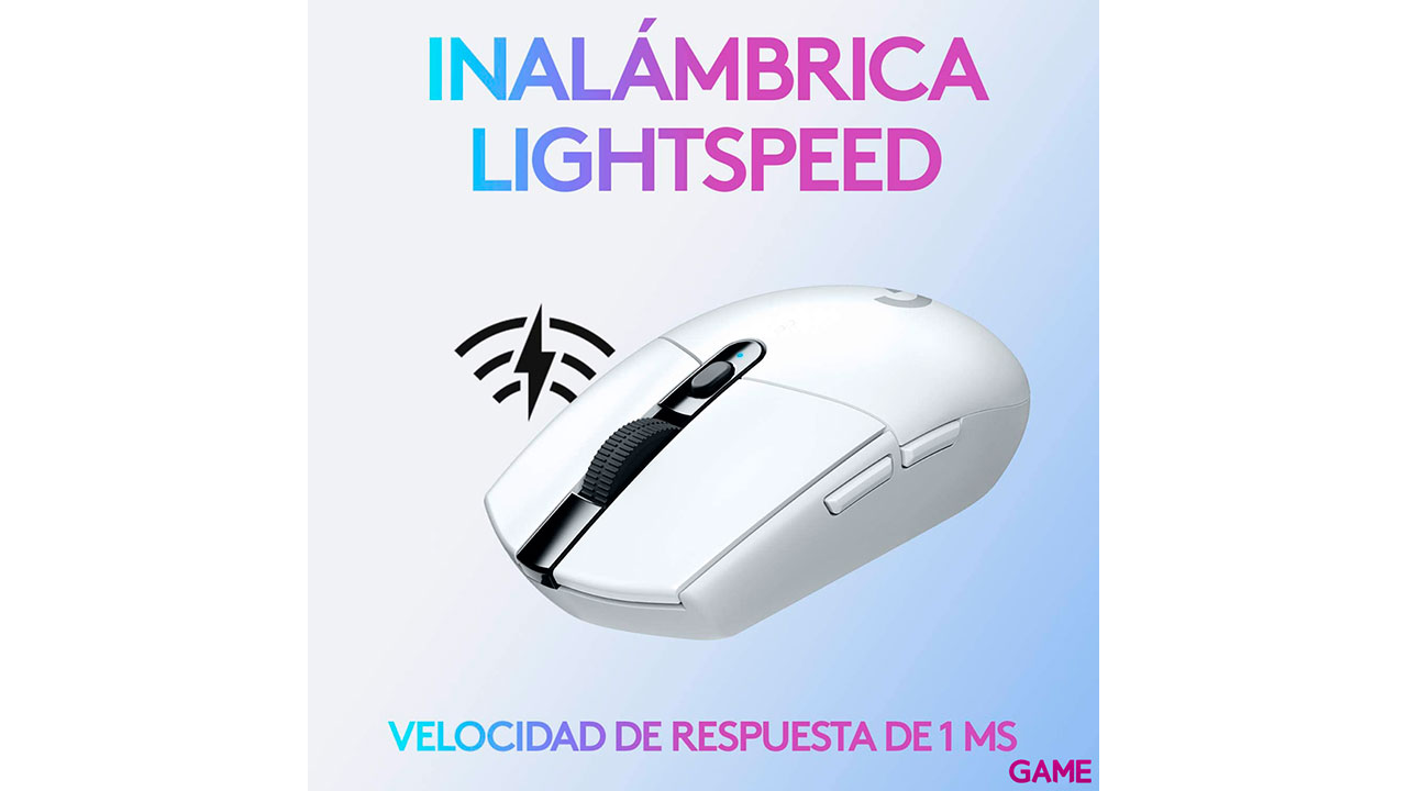 Logitech G305 Blanco LIGHTSPEED Wireless 12000 DPI Ambidiestro - Raton Gaming-2
