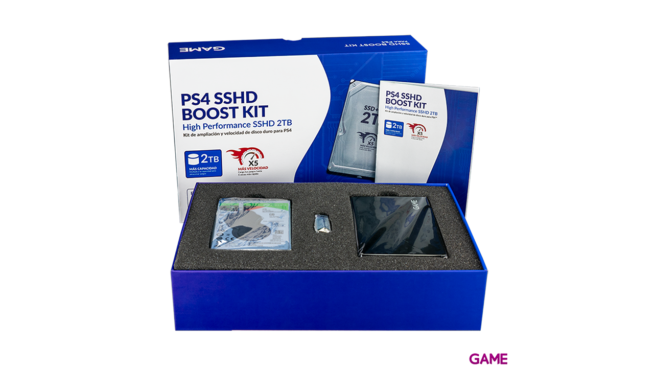 PS4 2TB SSHD Turbo Boost KIT - Pack de ampliación de disco duro para PS4-2