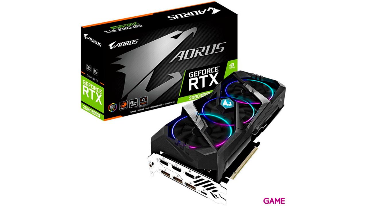 GIGABYTE AORUS GeForce RTX 2080 SUPER 8GB GDDR6 - Tarjeta Gráfica Gaming-0