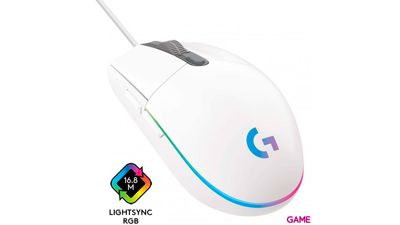 Logitech G203 LIGHTSYNC 2nd Gen Blanco RGB 8000 DPI - Raton Gaming-0