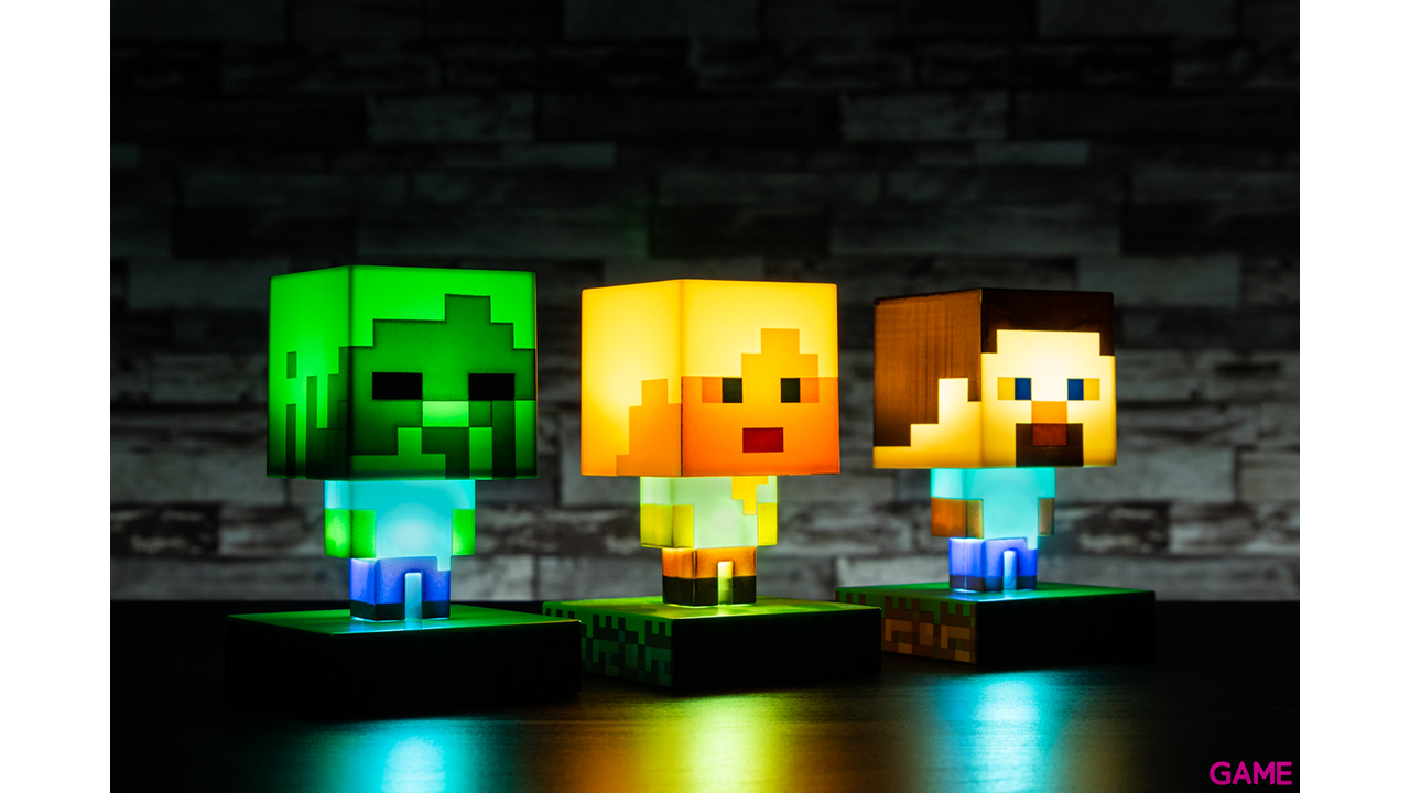 Lámpara Icon Minecraft: Zombie-1