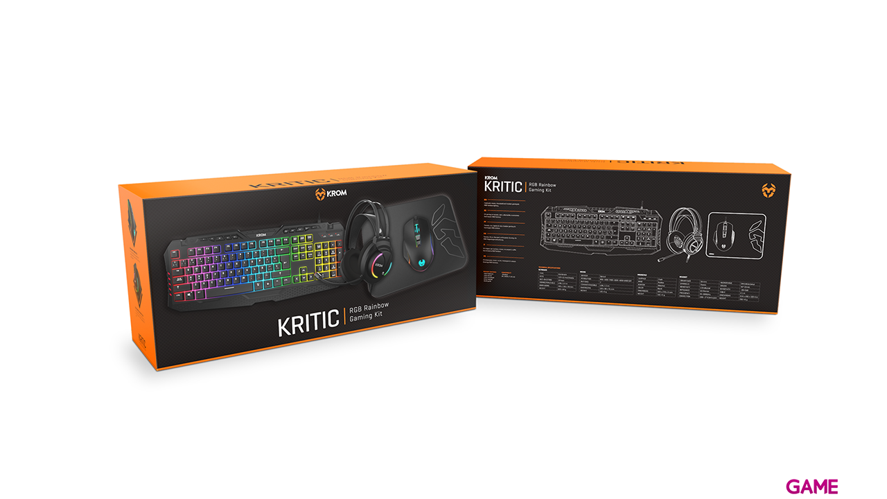 KROM Kritic RGB Teclado+Ratón+Alfombrilla+Auriculares - Pack Gaming-5
