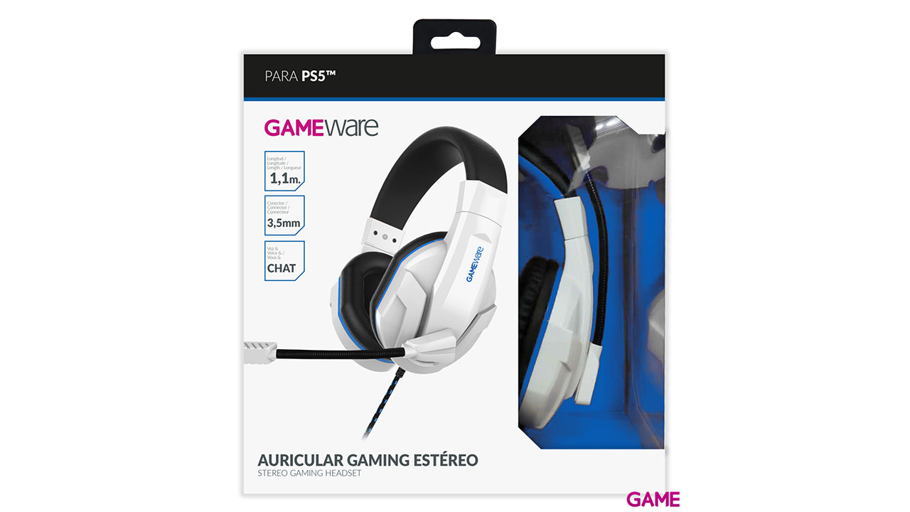 Auriculares Gaming Estéreo GAMEware Blancos-0