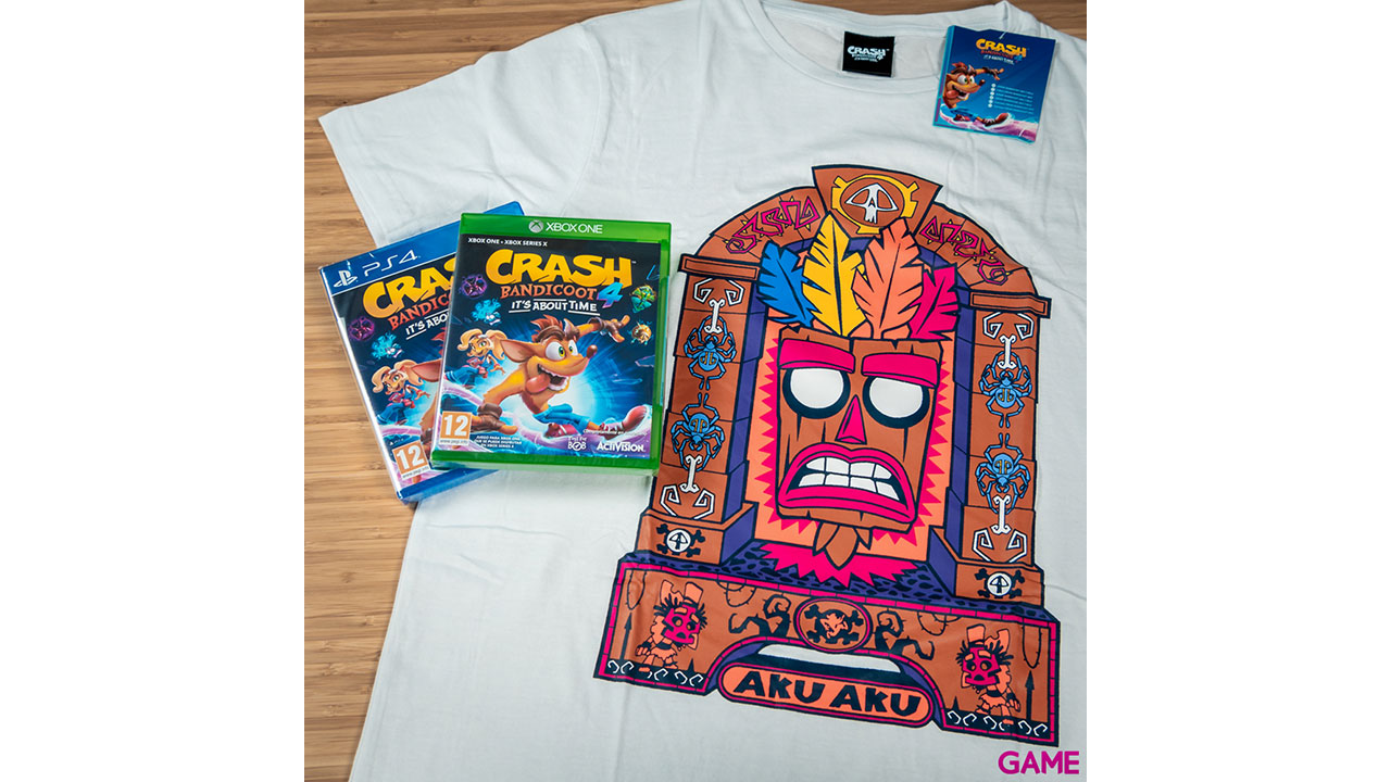 Camiseta Crash Bandicoot Aku Aku Talla XL-8