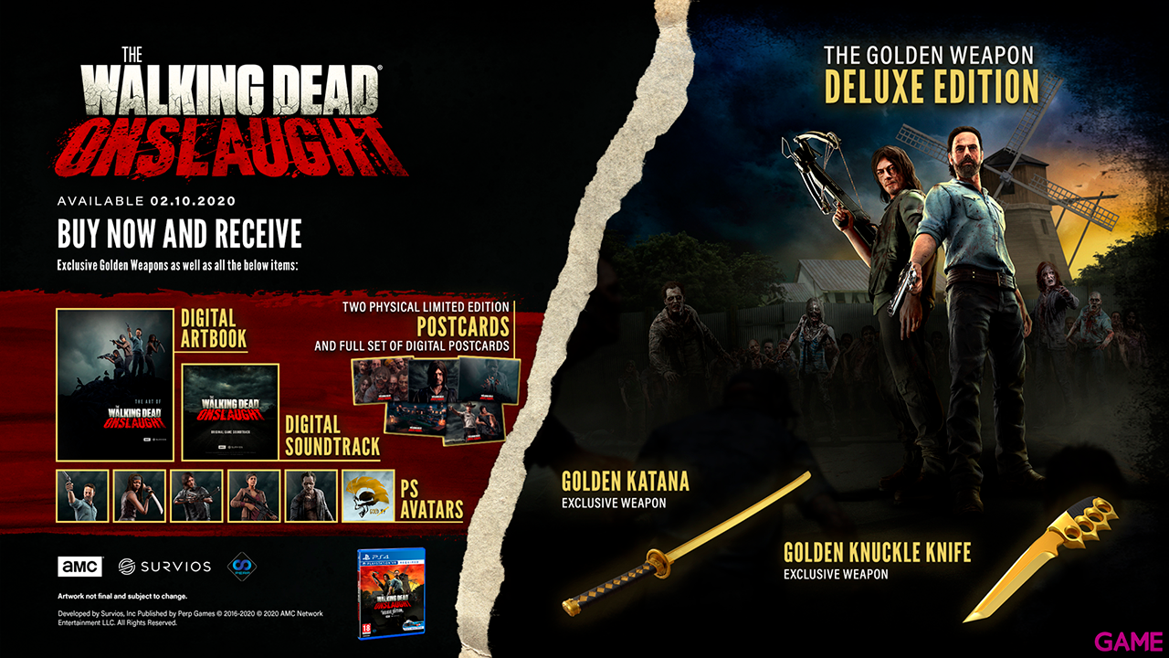 The Walking Dead Onslaught Golden Weapon Deluxe Edition VR-0