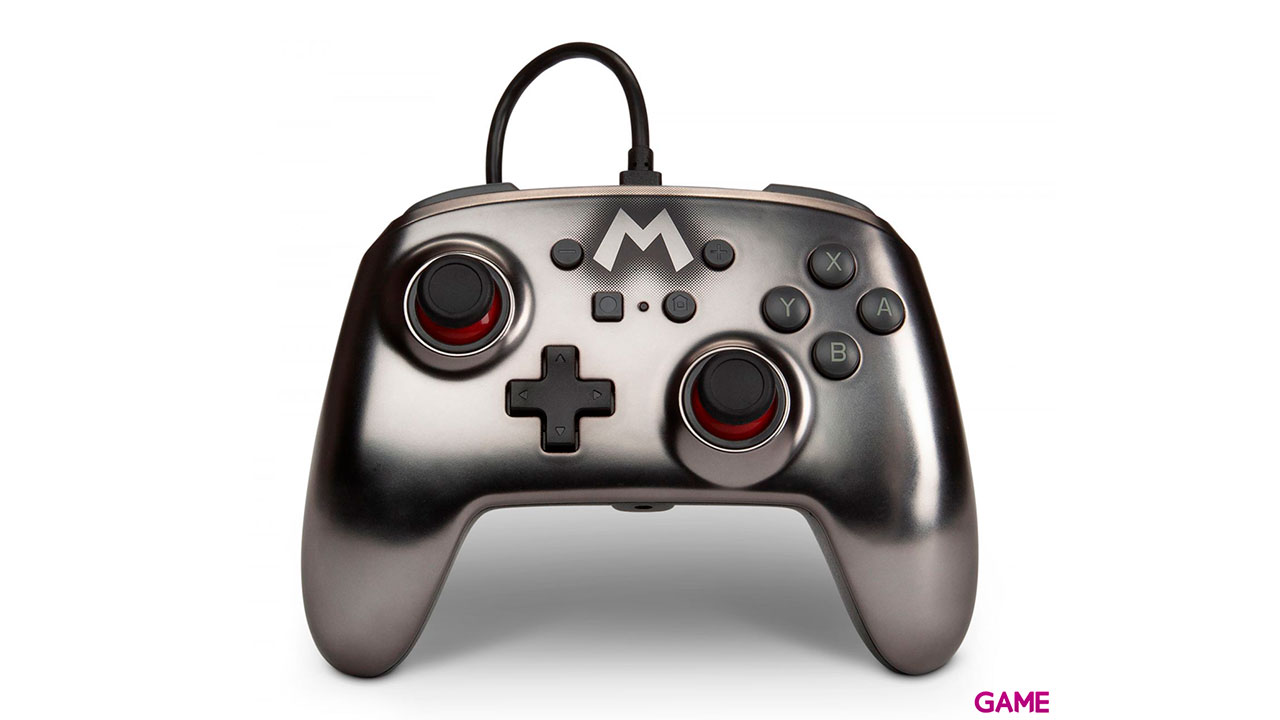 Controller con Cable PowerA Mario Metallic -Licencia oficial--0