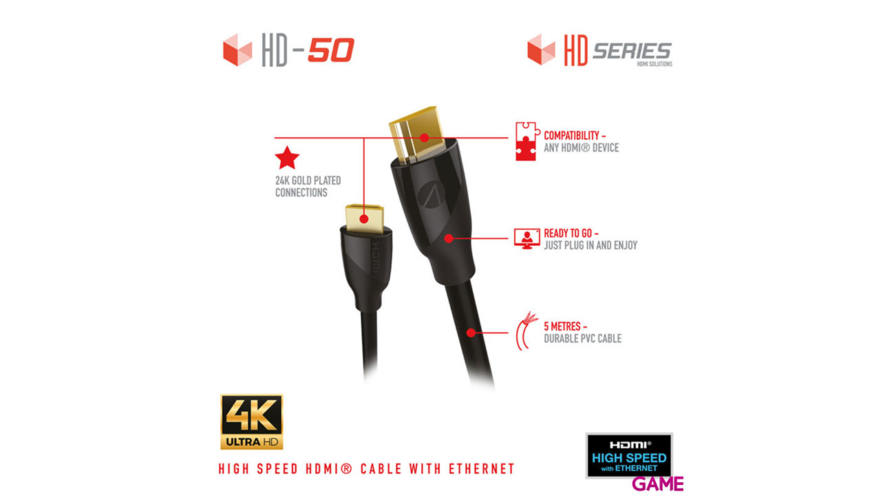 Cable HDMI 4K Ultra HD Stealth HD50 V-2