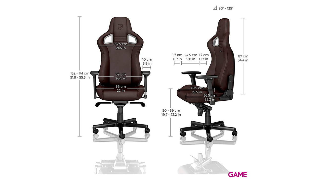 noblechairs EPIC Java Edition Marrón - Silla Gaming-4