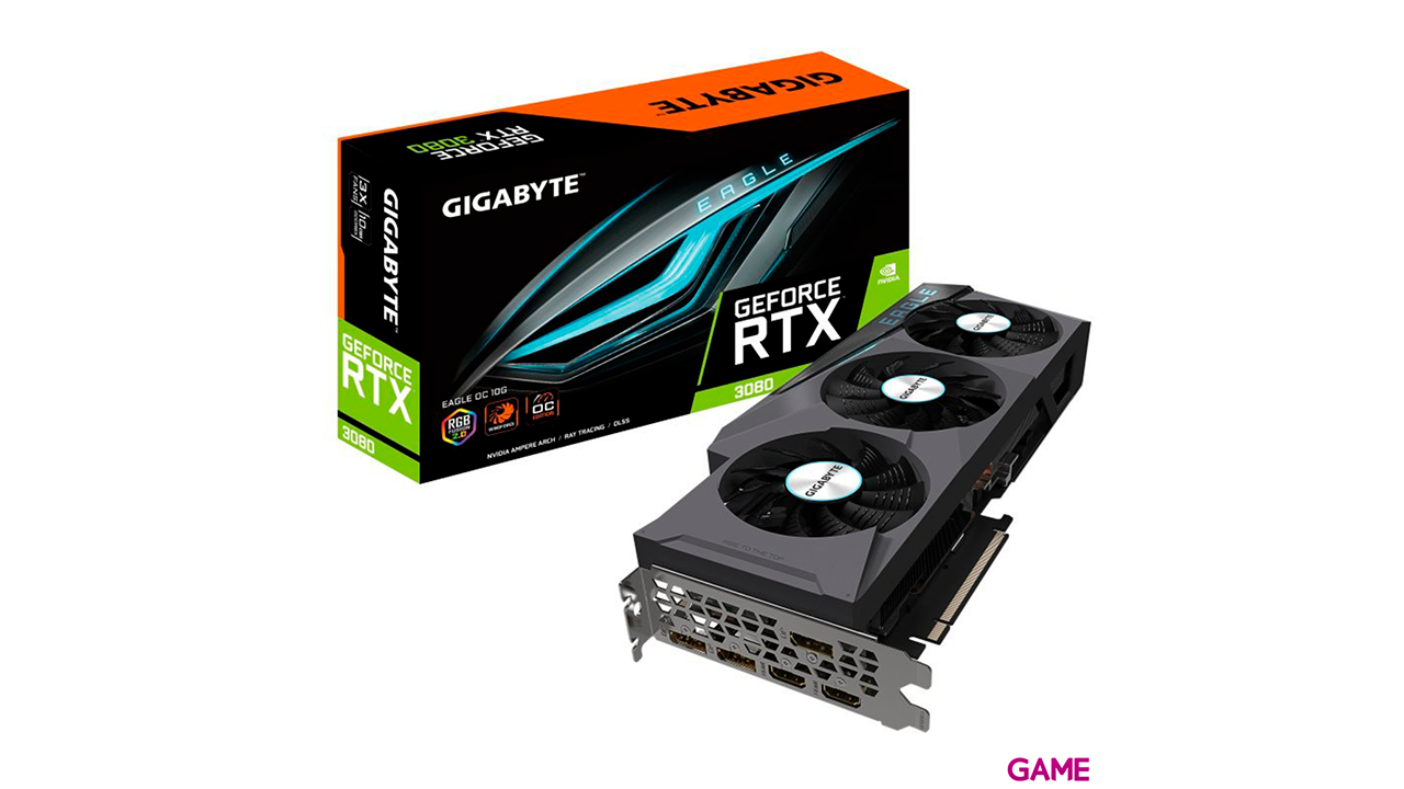 Gigabyte GeForce RTX 3080 - Eagle OC - 10Gb GDDR6x - Tarjeta Grafica Gaming-0