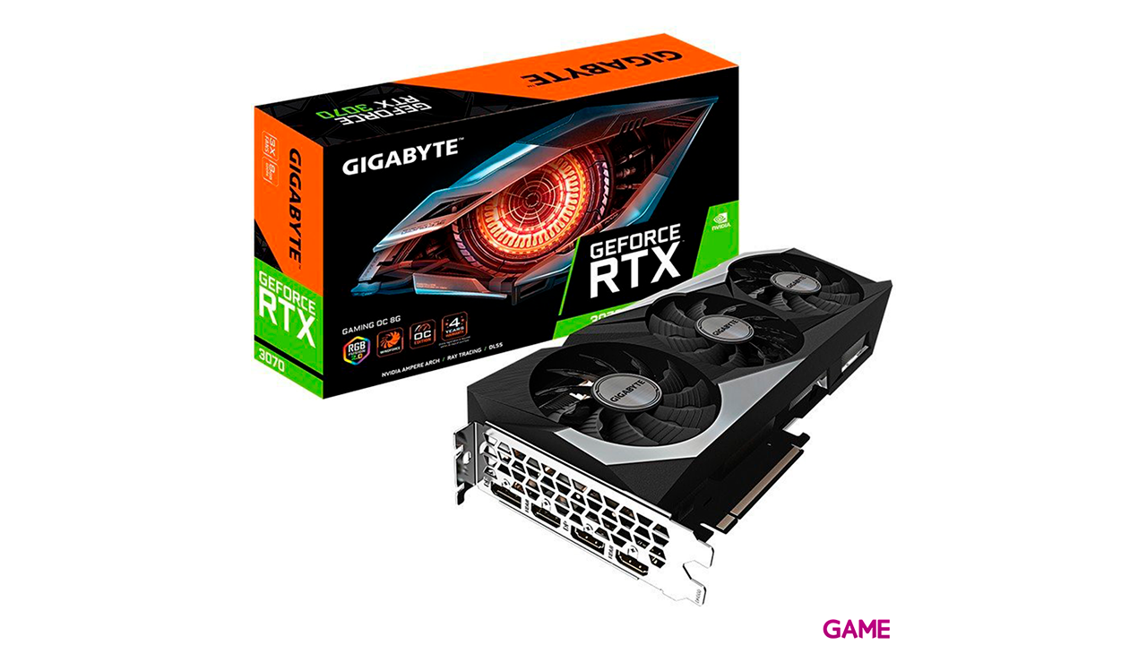 Gigabyte GeForce RTX 3070 - Gaming OC - 8Gb GDDR6 - Tarjeta Grafica Gaming-0