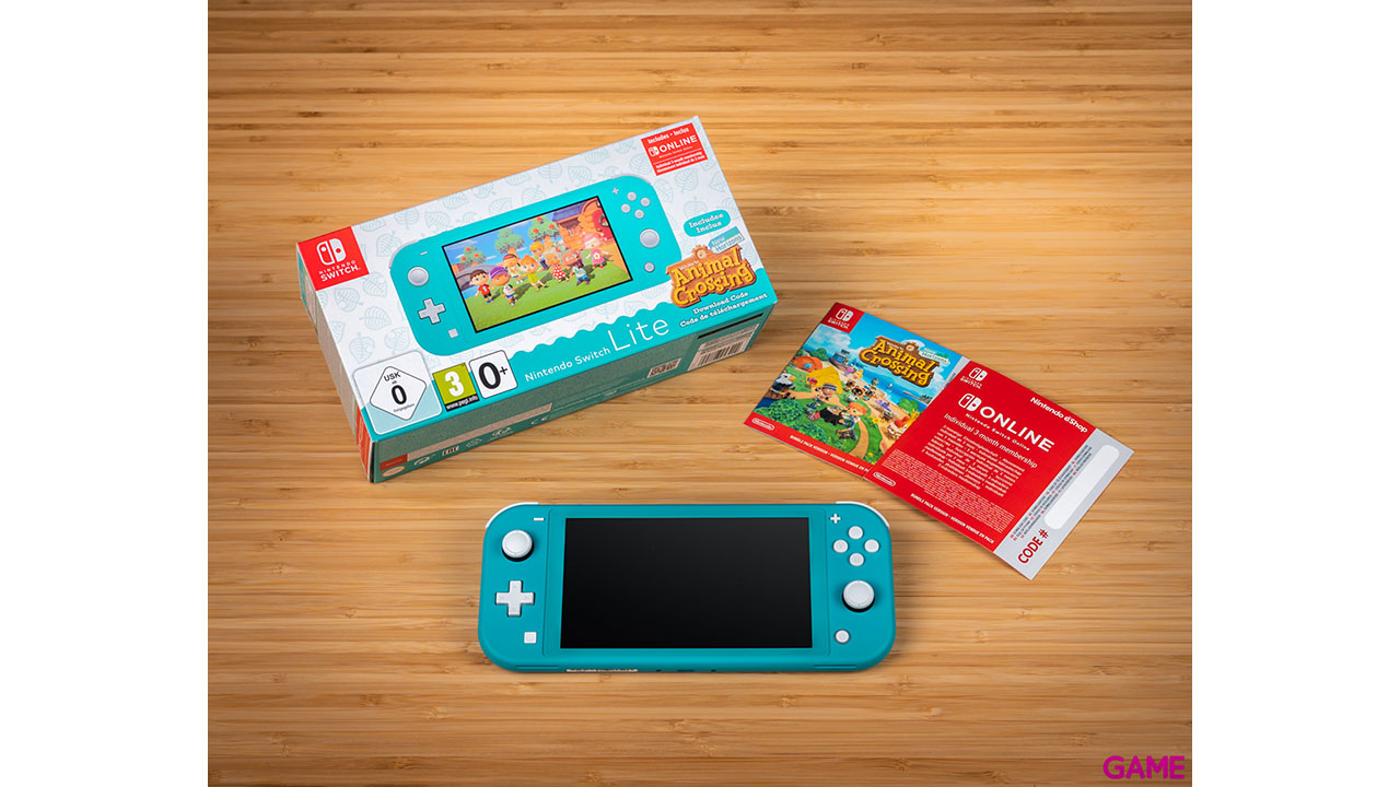 Nintendo Switch Lite Azul Turquesa + Animal Crossing + 3 Meses Nintendo Online-0