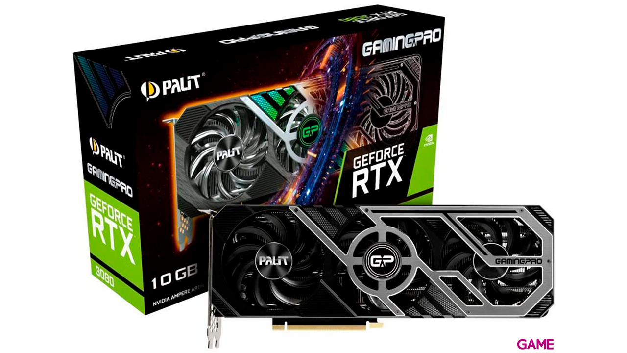Palit RTX 3080 Gaming Pro - 10Gb GDDR6x - Tarjeta Grafica-0