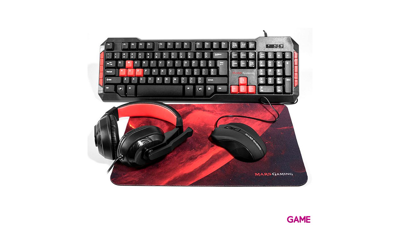 Mars Gaming MRCP1 4 en 1 Gaming Kit - Combo-1