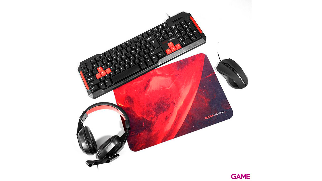 Mars Gaming MRCP1 4 en 1 Gaming Kit - Combo-4