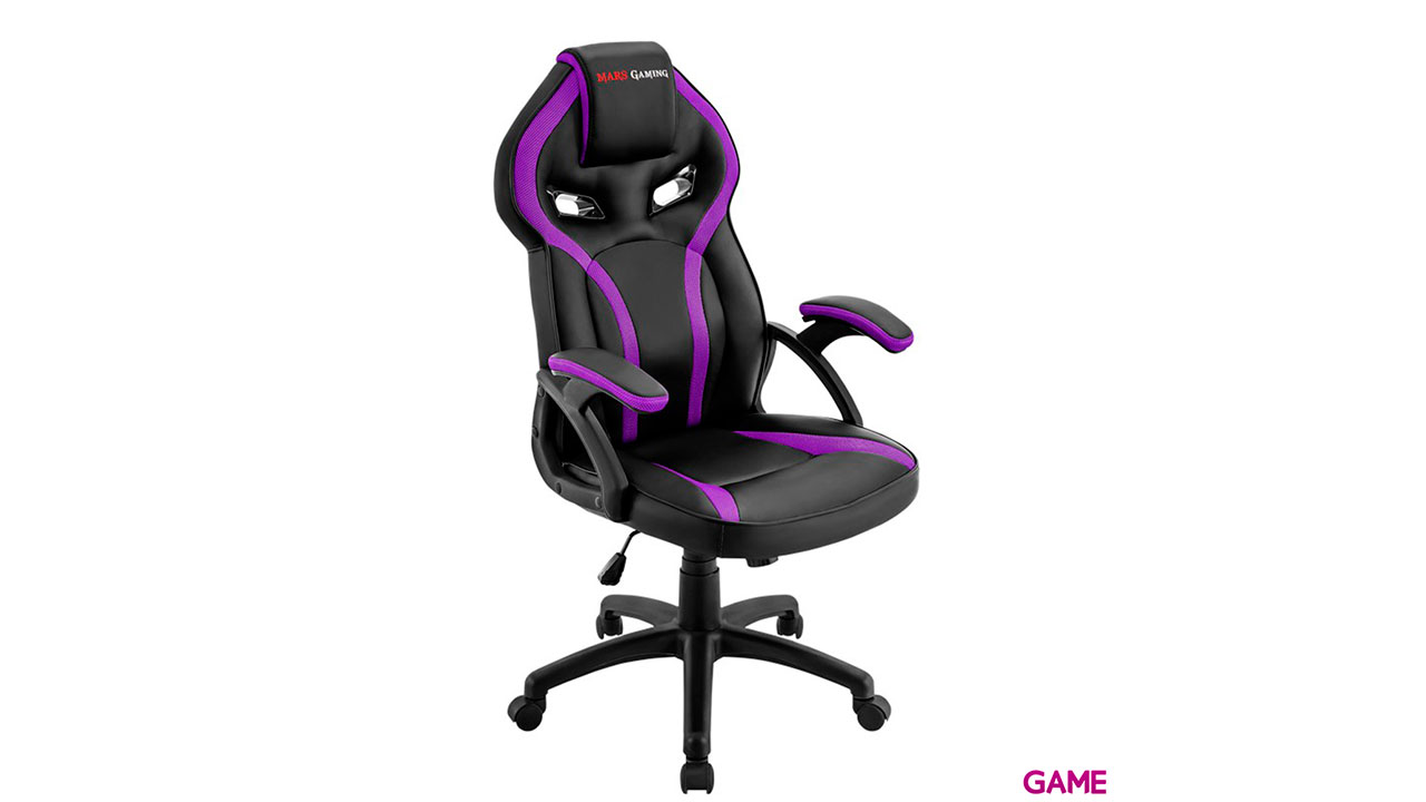 Mars Gaming MGC118 Negro-Púrpura - Silla Gaming-1