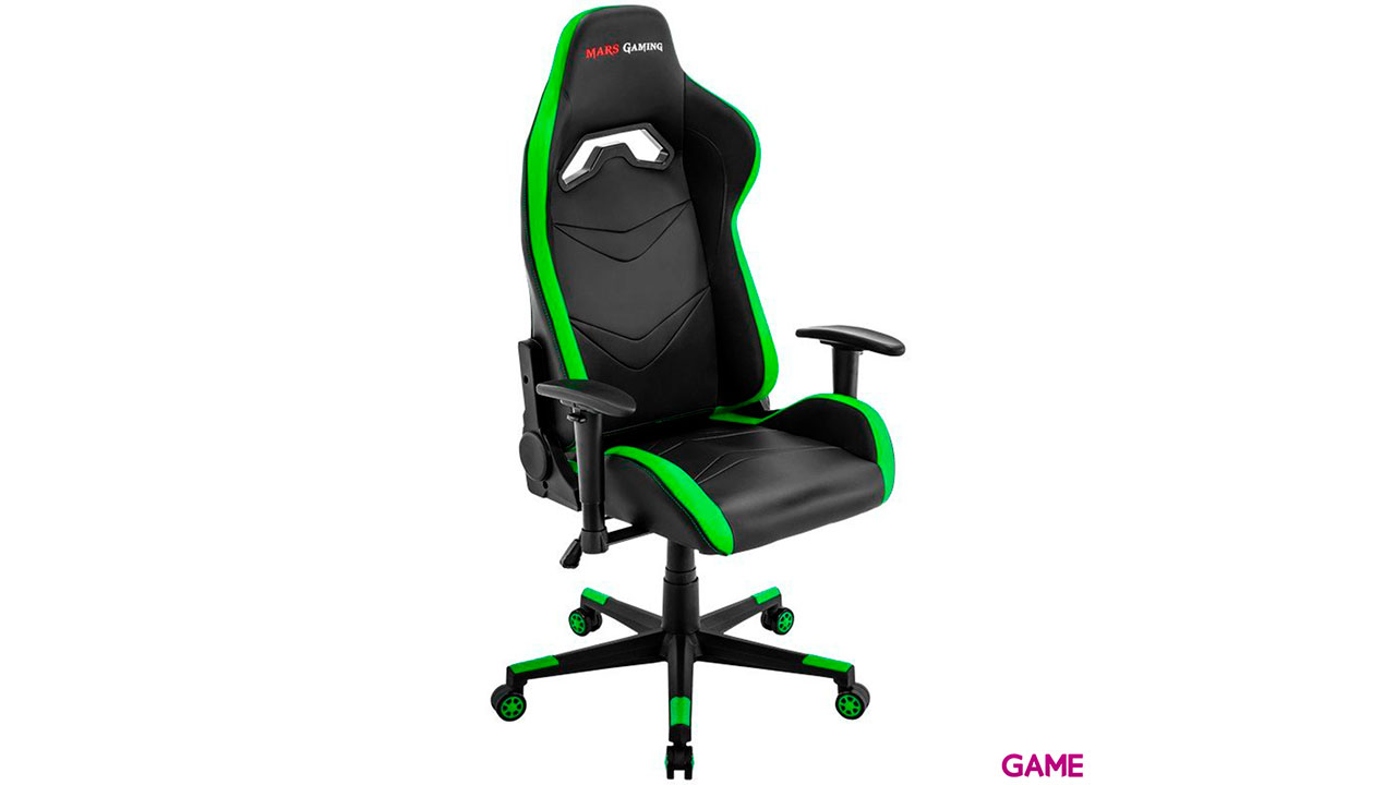 Mars Gaming MGC3 Negro-Verde - Silla Gaming-1