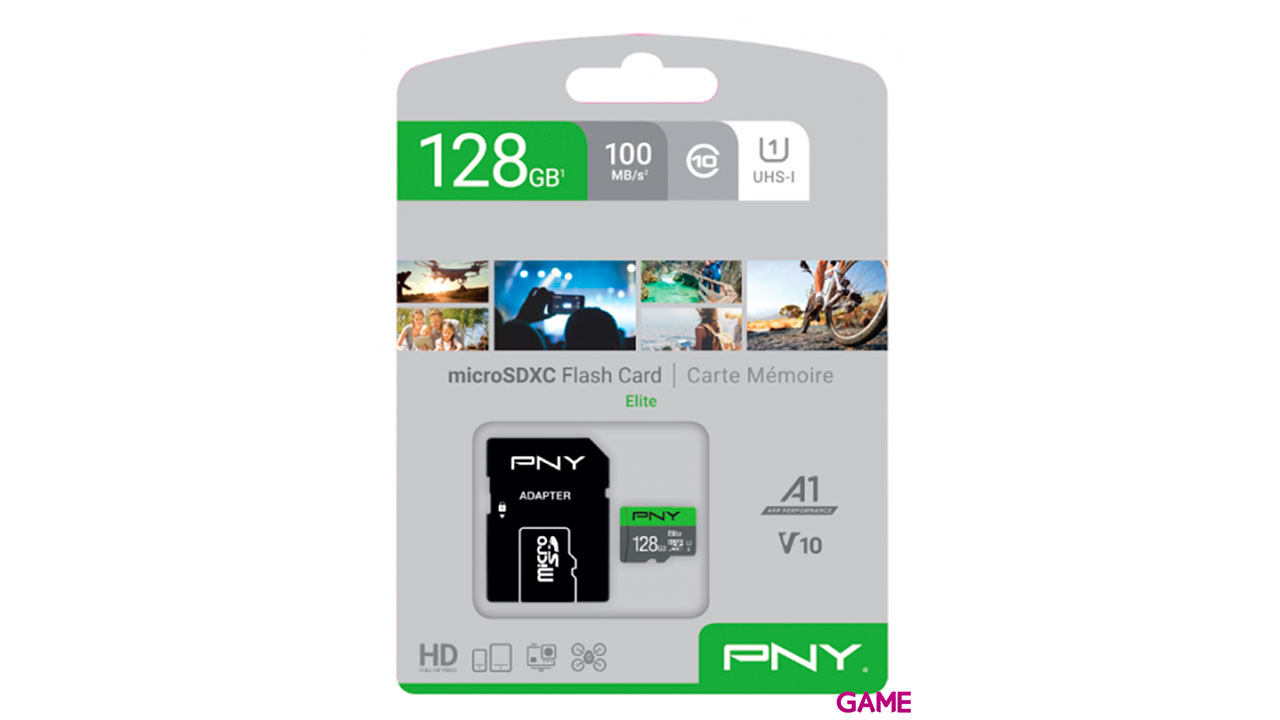 Memoria PNY 128Gb microSDXC UHS-I C10 R100-2