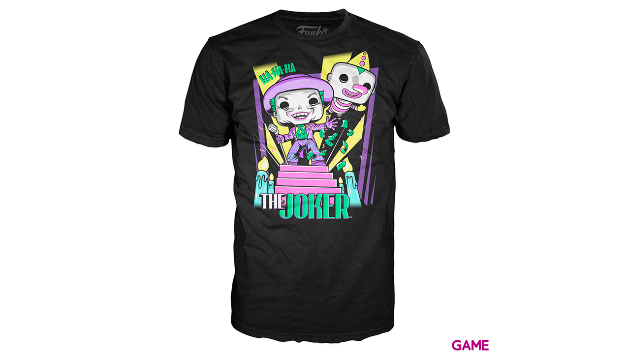 Pack Camiseta y Figura POP: Joker con Altavoz Talla M-1