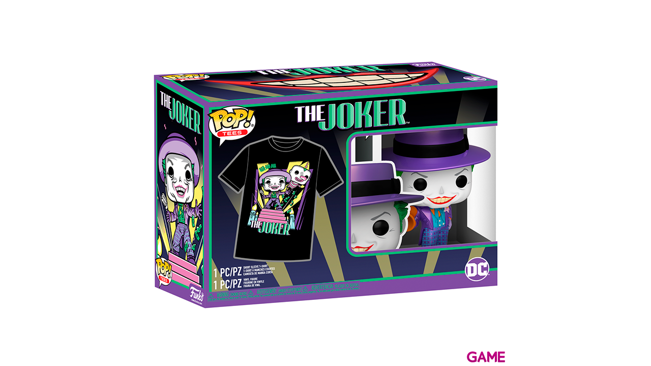 Pack Camiseta y Figura POP: Joker con Altavoz Talla XL-0