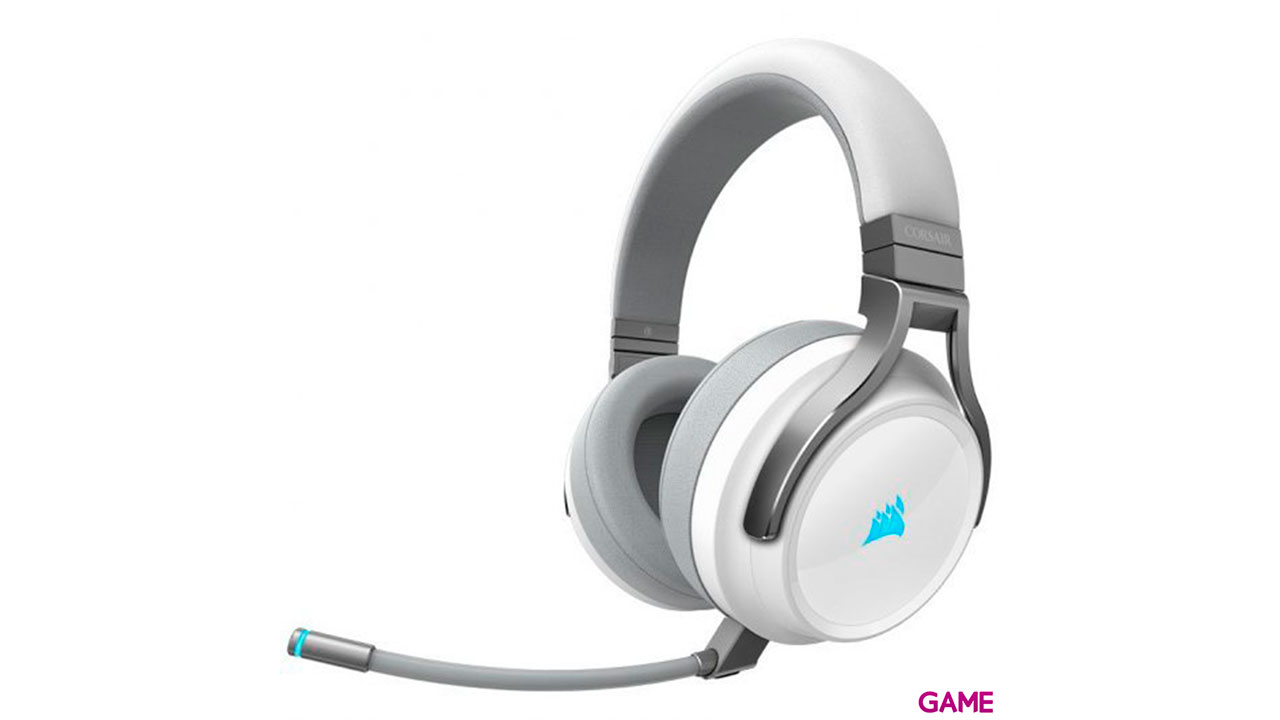 Corsair Virtuoso Wireless RGB 7.1 Blanco 3.5mm - PC-PS4-PS5-XBOX-SWITCH-MOVIL - Auriculares Gaming-0