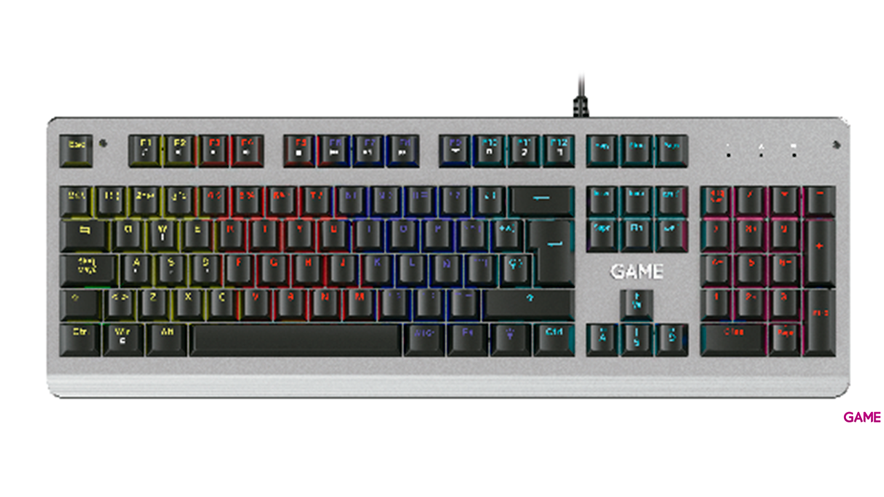 GAME KX520 Aluminum Silver Edition Full-RGB Red Switch - Teclado Gaming Mecánico-0