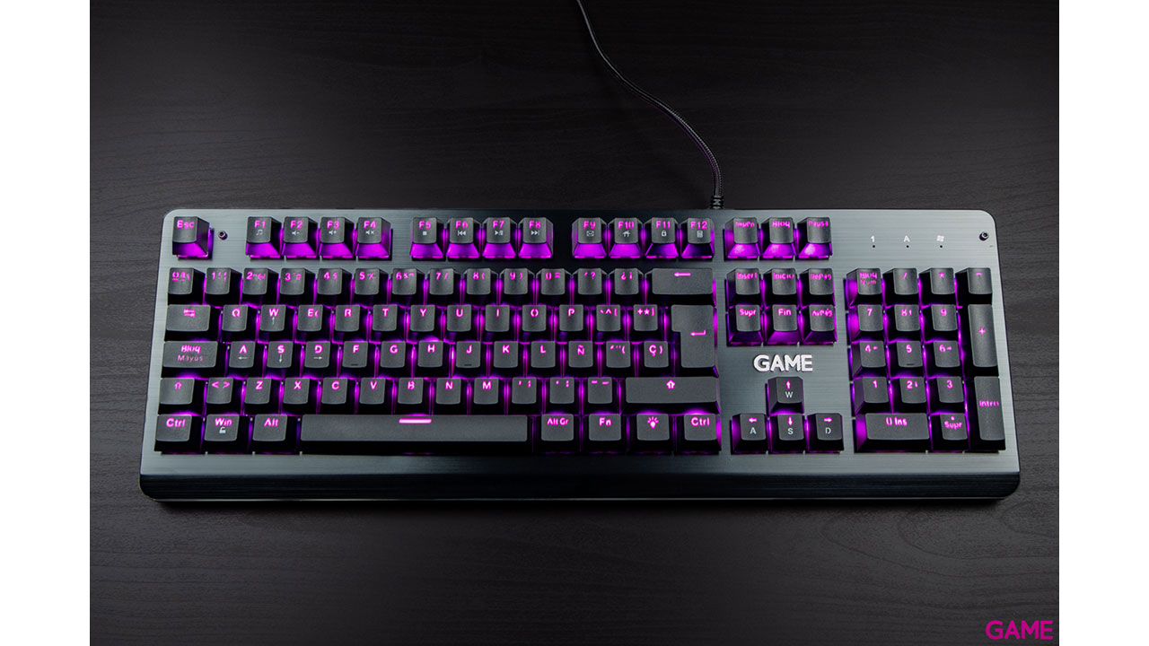 GAME KX520 Aluminum Black Edition Full-RGB Red Switch - Teclado Gaming Mecánico-0