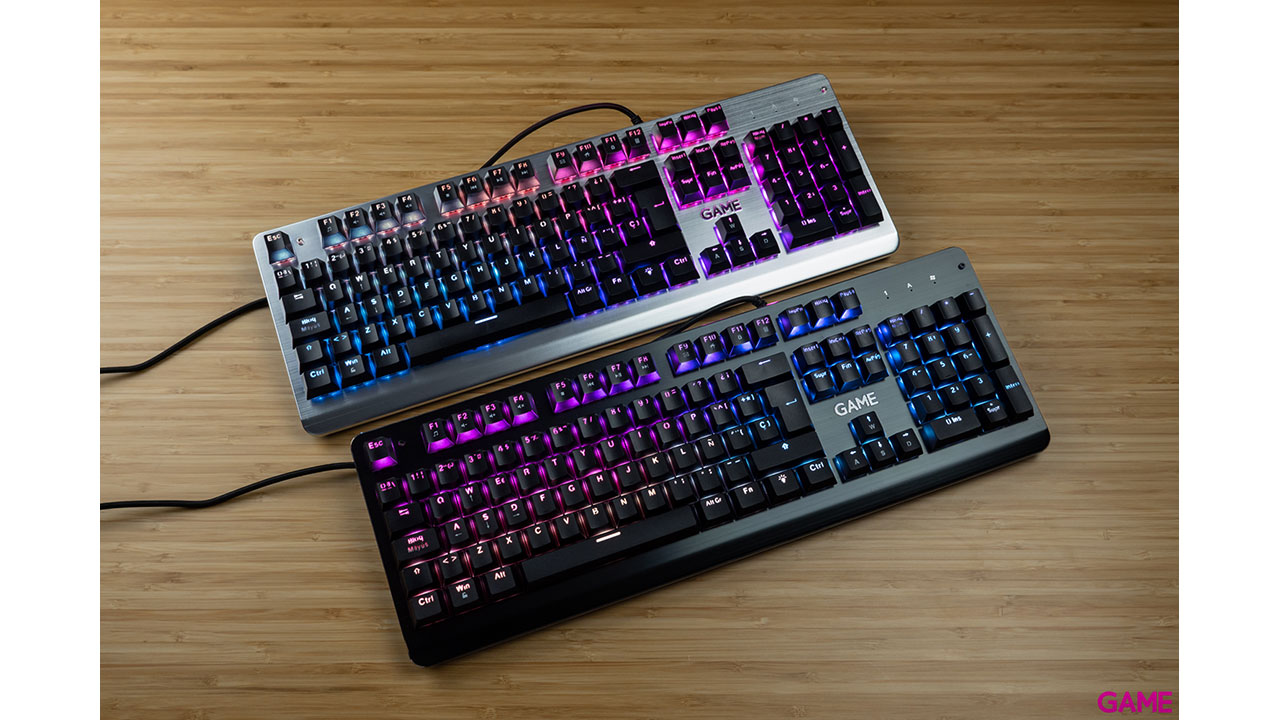 GAME KX520 Aluminum Black Edition Full-RGB Red Switch - Teclado Gaming Mecánico-3