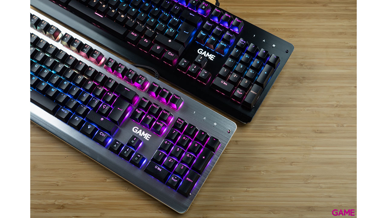 GAME KX520 Aluminum Black Edition Full-RGB Red Switch - Teclado Gaming Mecánico-4