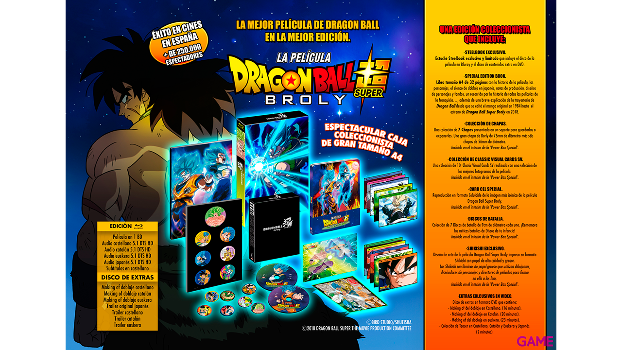 Dragon Ball Super Broly Edición Coleccionista A4-0