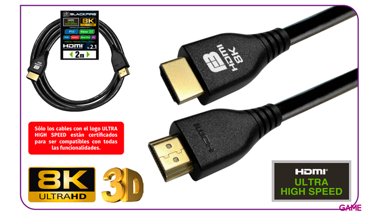 Cable HDMI 2.1 8K UltraHD Blackfire-0