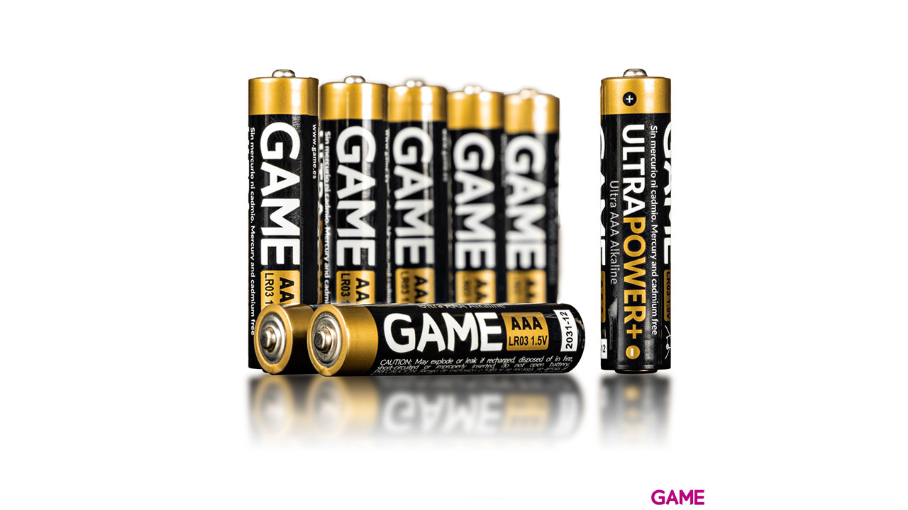 GAME UltraPower+ Pack 8 Pilas Alcalinas LR03 AAA-0