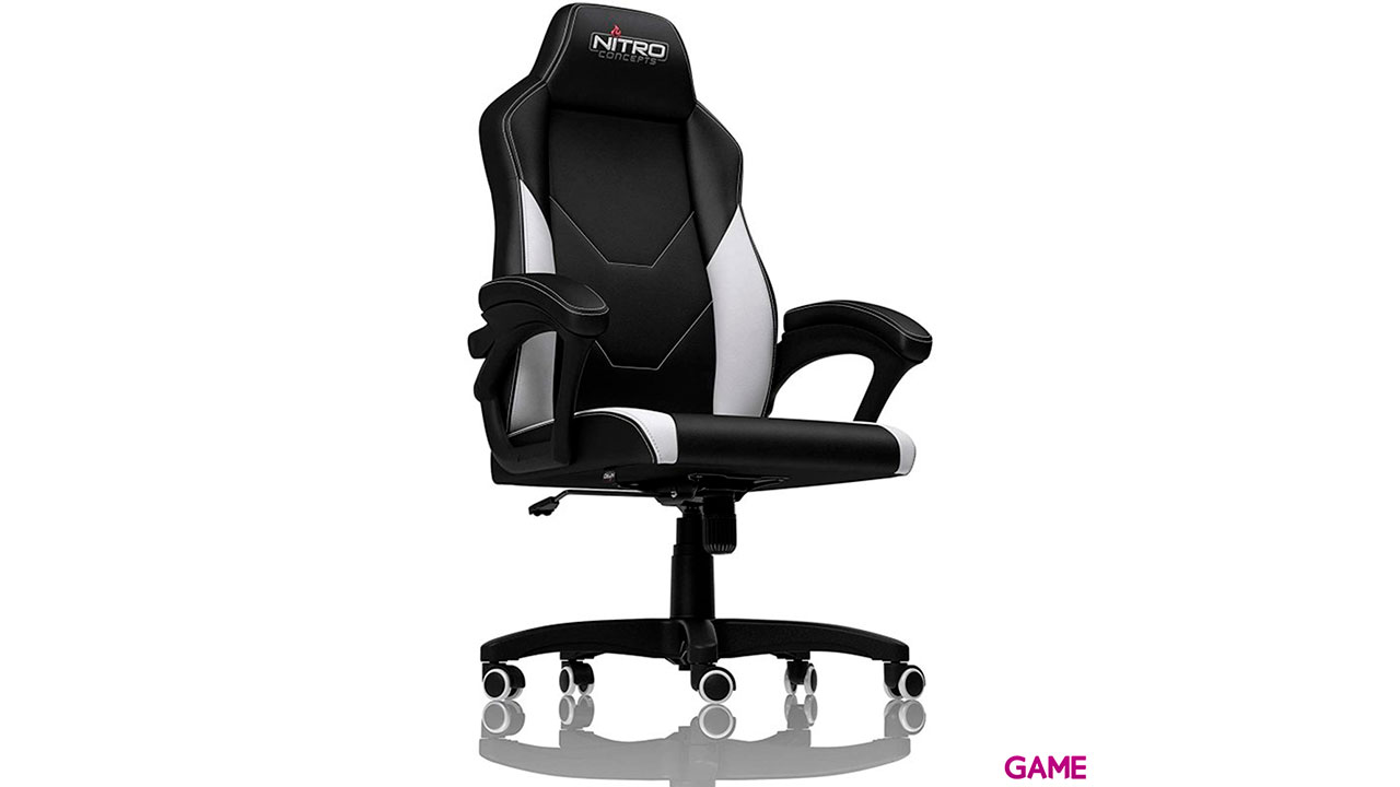Nitro Concepts C100 Gaming Negro - Blanco - Silla Gaming-0