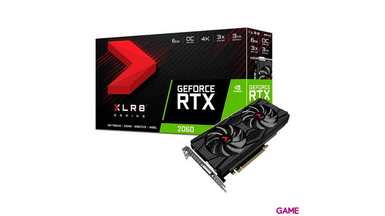 PNY GeForce RTX 2060 6GB Single Fan - Tarjeta Grafica Gaming-0
