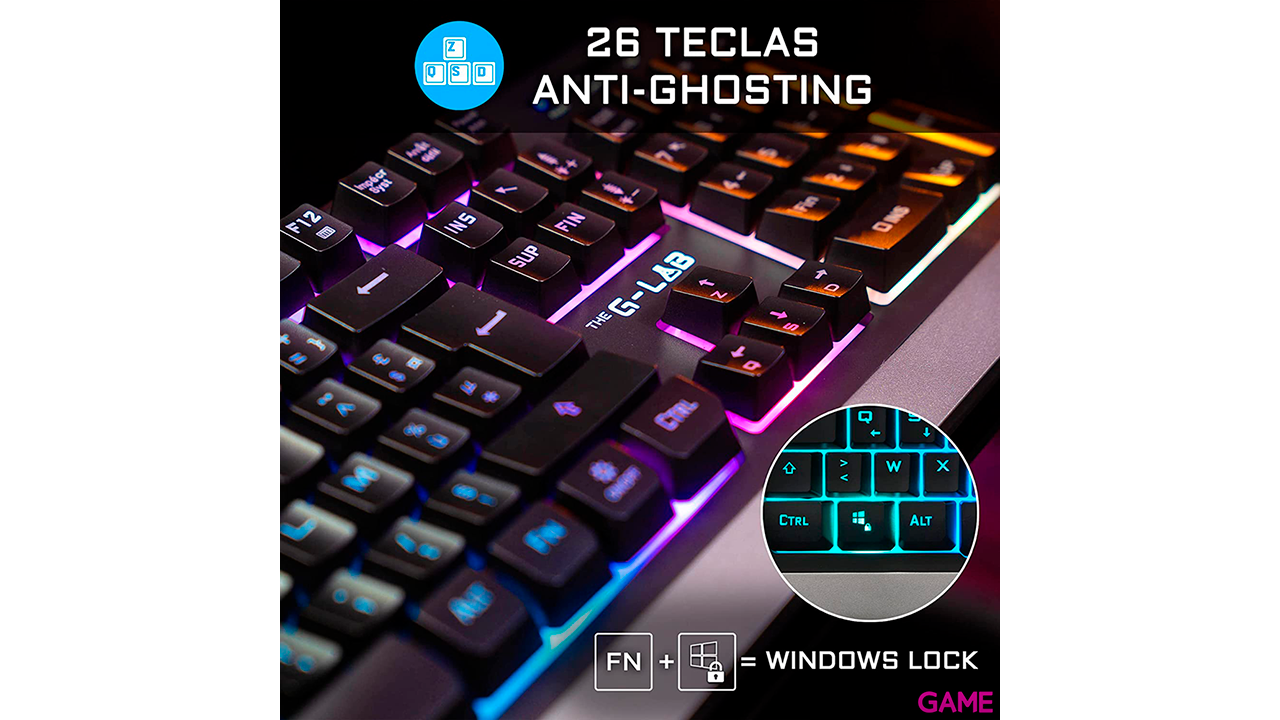 The G-Lab KEYZ-TUNGSTEN - Wireless - RGB - PC-PS4-PS5 - Teclado Gaming-1