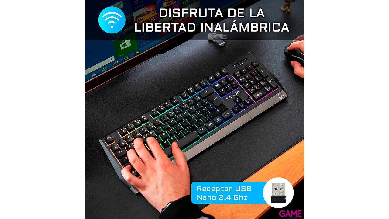 The G-Lab KEYZ-TUNGSTEN - Wireless - RGB - PC-PS4-PS5 - Teclado Gaming-5
