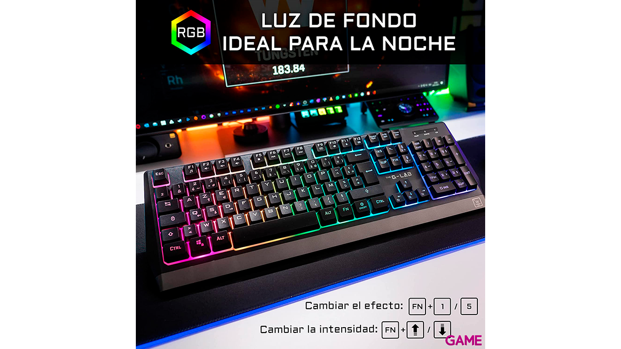 The G-Lab KEYZ-TUNGSTEN - Wireless - RGB - PC-PS4-PS5 - Teclado Gaming-6