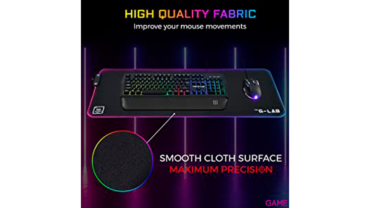 The G-Lab RUBIDIUM - XXL - RGB - Alfombrilla Gaming-1